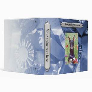 Dog Scrapbook, blue 3 Ring Binder