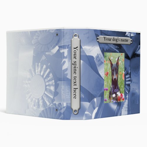 Dog Scrapbook blue 3 Ring Binder