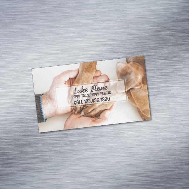 Dog Services Business Card Magnet (In Situ)