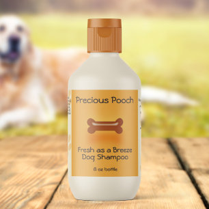 Dog Shampoo Soap Label (orange)