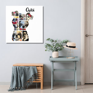 Dog-Shaped Photo Collage Tile
