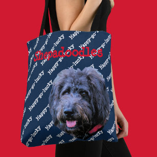 Dog Shepadoodle Happy-go-lucky Unconditional Love Tote Bag