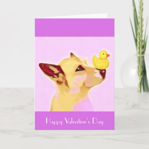 Dog Shepherd Duck Nose Valentines Easter Birthday Holiday Card