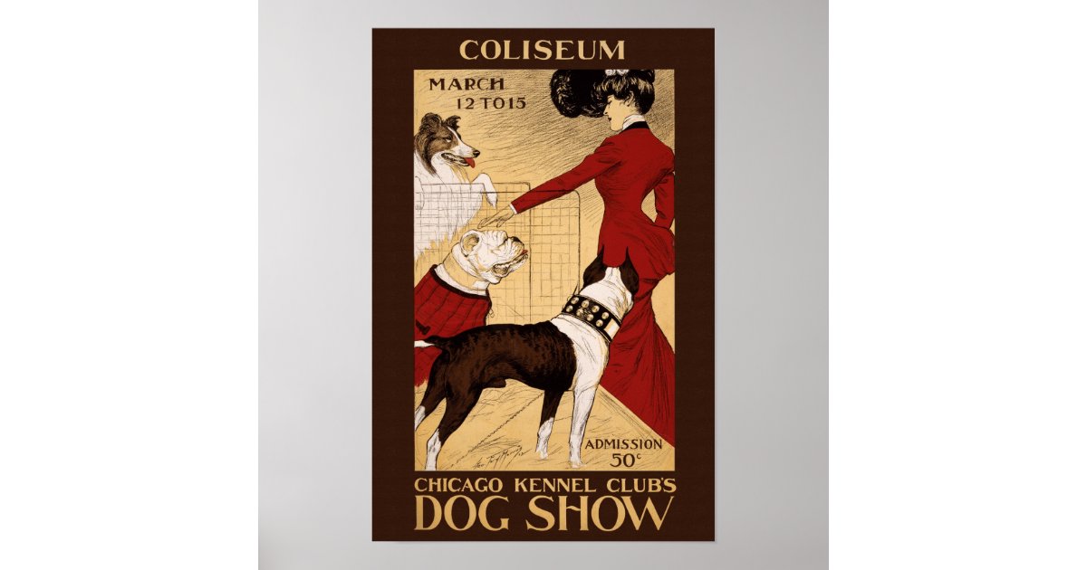 Home Garden Advertising Poster Chicago Kennel Club S Dog Show 1902 Home Decor