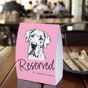 Dog Show Event reserved seats Paper Table Tent