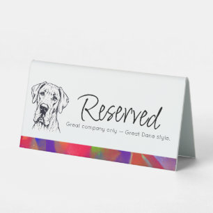 Dog Show Event reserved seats Table Tent