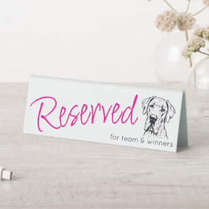 Dog Show Event reserved seats Table Tent