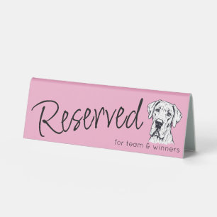 Dog Show Event reserved seats Table Tent