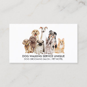 Dog Show Handler Elegant Watercolor Business Card