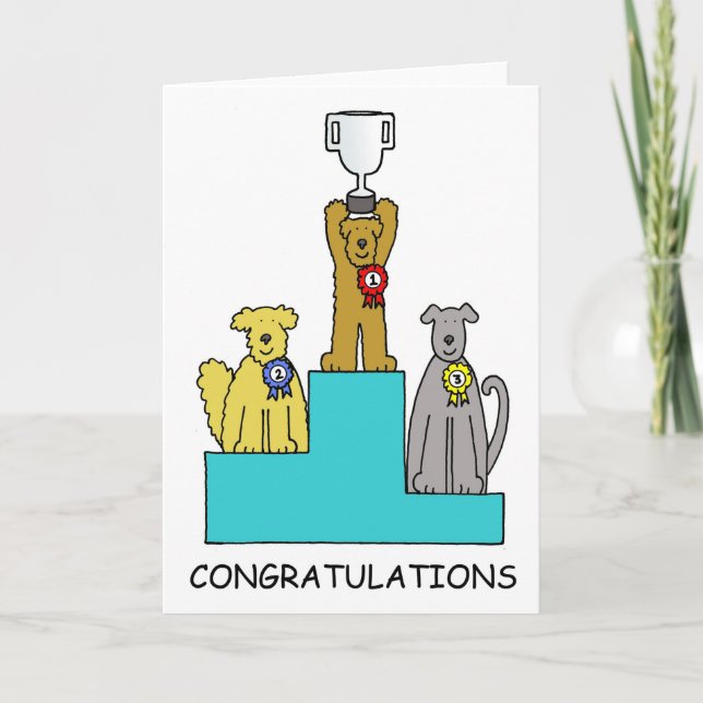 Dog Show Success Congratulations Card (Front)