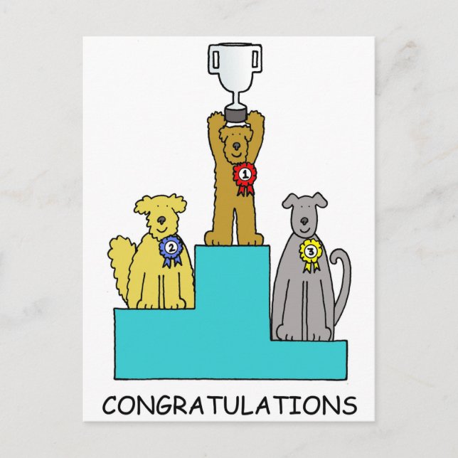 Dog Show Success Congratulations Postcard (Front)