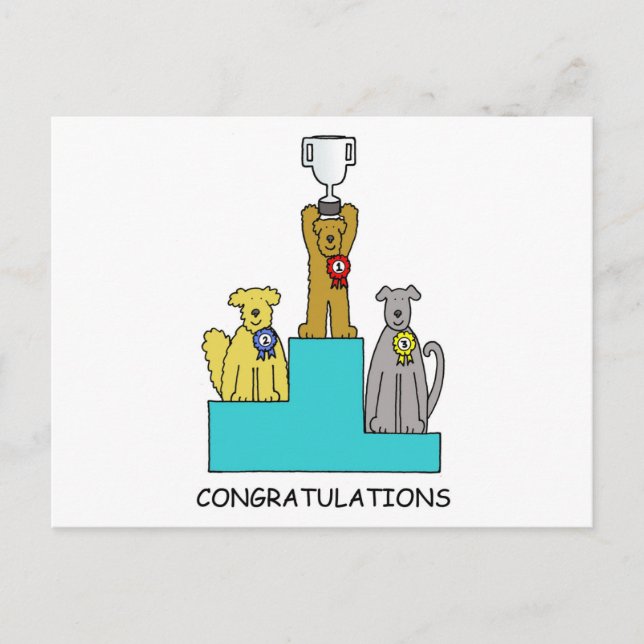Dog Show Success Congratulations Postcard (Front)