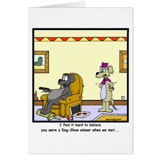 Dog-Show Winner: Dog cartoon Cards (Front)