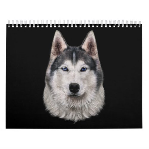 Dog  Siberian Husky Dog Face Calendar