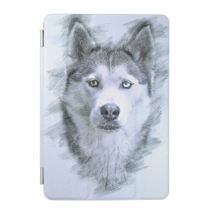 Dog Siberian Husky Drawing Sled Dog OtterBox iPad Mini Cover