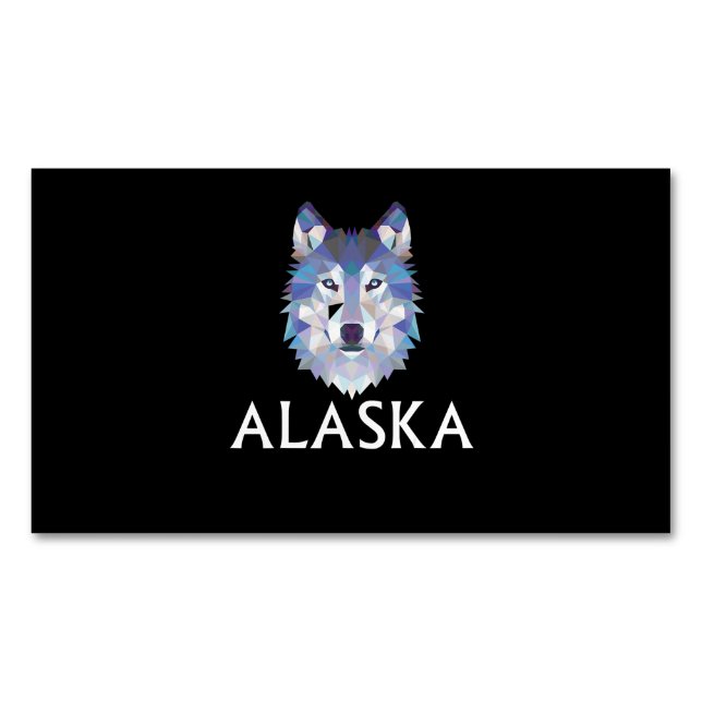Dog | Siberian Husky Husky Dog Face Business Card Magnet (Front)