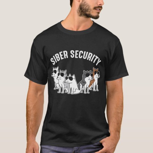 Dog Siberian Husky Siber Security T_Shirt