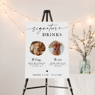 Dog Signature Drinks Sign Wedding Bar Sign