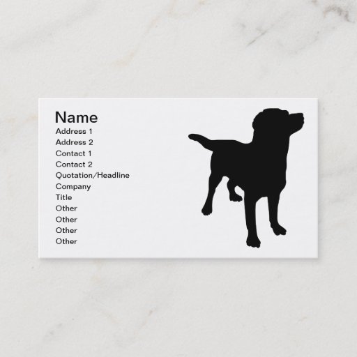 Customizable Dog Silhouette Business Card Templates