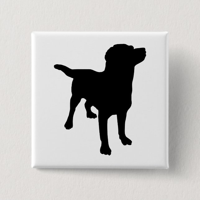 Dog Silhouette Button (Front)