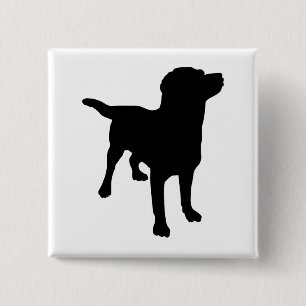 Dog Silhouette Button