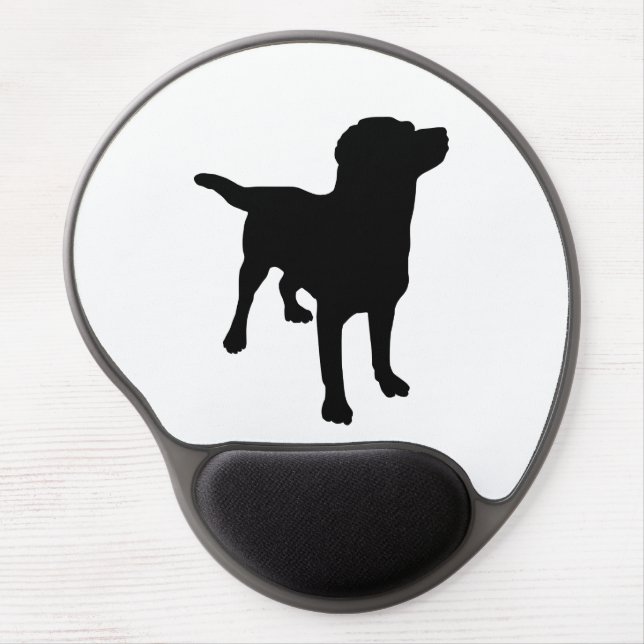 Dog Silhouette Gel Mouse Pad (Front)