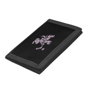 Dog Silhouette Golden Retriever Labrador Hockey Tri-fold Wallet