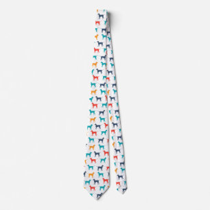 Dog Silhouette Men's Tie