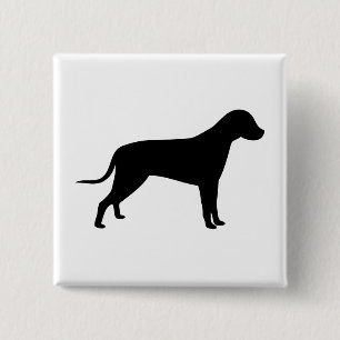 Dog Silhouette Pinback Button