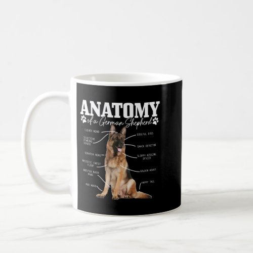 Dog Silhouette Sitting _ German Shepherd  Coffee Mug