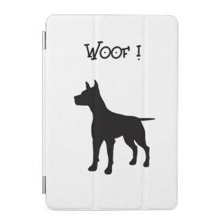 Dog Silhouette Woof! iPad Mini Cover