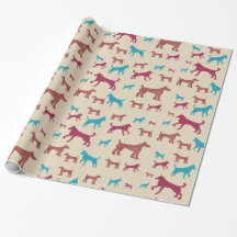 Dog Silhouette Wrapping Paper