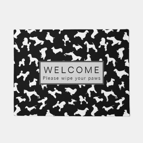 Dog Silhouettes Door Mat