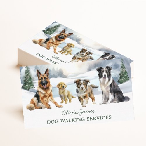 Dog Sitter and Dog Walker Business Card