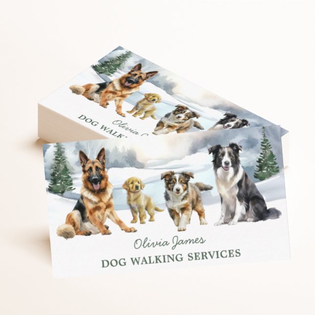 Dog Sitter and Dog Walker Business Card (Creator Uploaded)