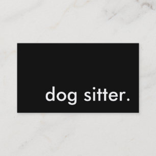dog sitter. business card