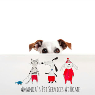 Dog Sitter Cat Sitter Pet Services Grooming Cute Business Card