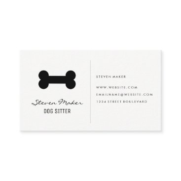 Dog Sitter | Dog Bone Icon Business Card Dog Sitter | Dog Bone Icon Business Card