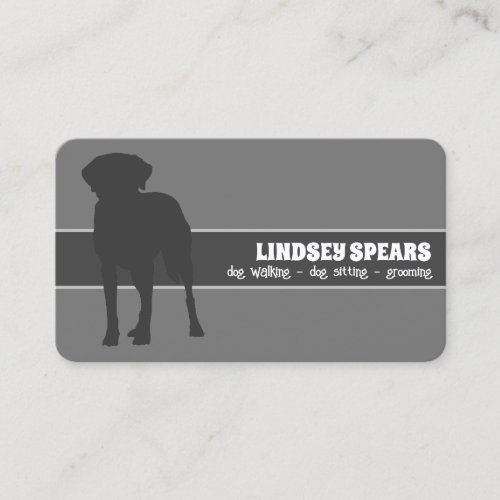  Dog sitter grooming dog walking Business Card