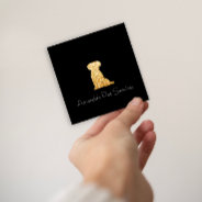 Dog Sitter Sitter Pet Service Grooming Simply Gold Square Business Card at Zazzle