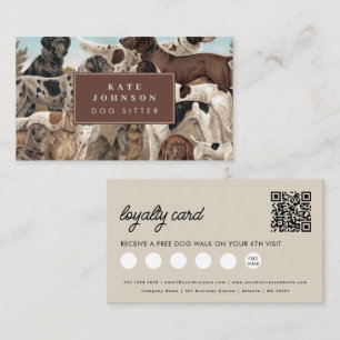 Dog Sitter Trainer Animal Care Dogs Loyalty Business Card