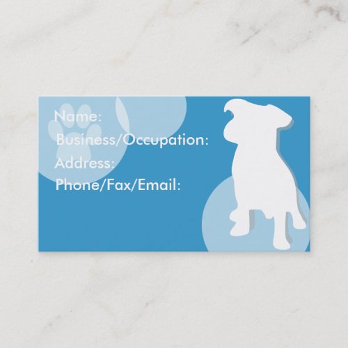Dog Sitter/Walker Buisness Cards Business Card Template