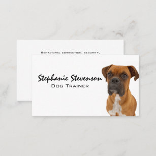 Dog Sitting   Brown Boxer Doggie Business Card