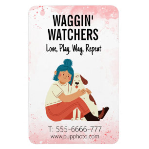 Dog Sitting Business Custom Magnet