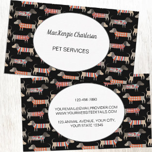 Dog Sitting Dachshund Sausage Dog Business Card