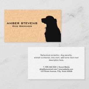 Dog Sitting Doggie Bubble Bath Pattern Business Card