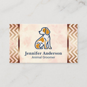 Dog Sitting Logo Animal Groomer Business Card