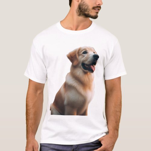 Dog Sitting Obediently  T_Shirt