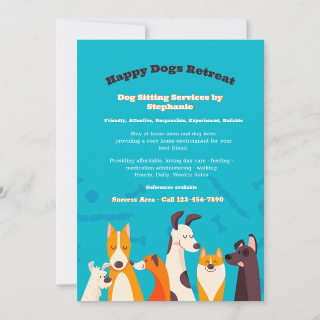 Dog Sitting Services Announcement (Front)