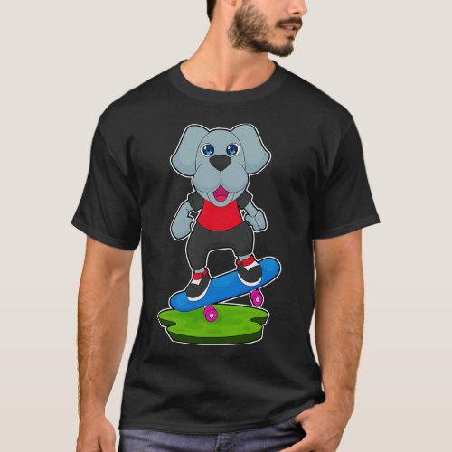 Dog Skater Skateboard T_Shirt